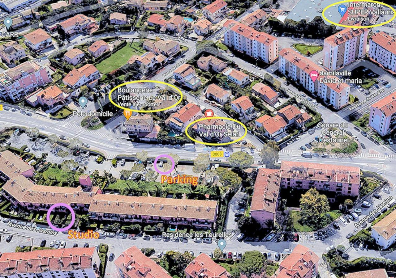 Cosy, Wi-Fi, Jardin & Parking, Jasmins Studio En Cote-D'Azur Vallauris Zewnętrze zdjęcie