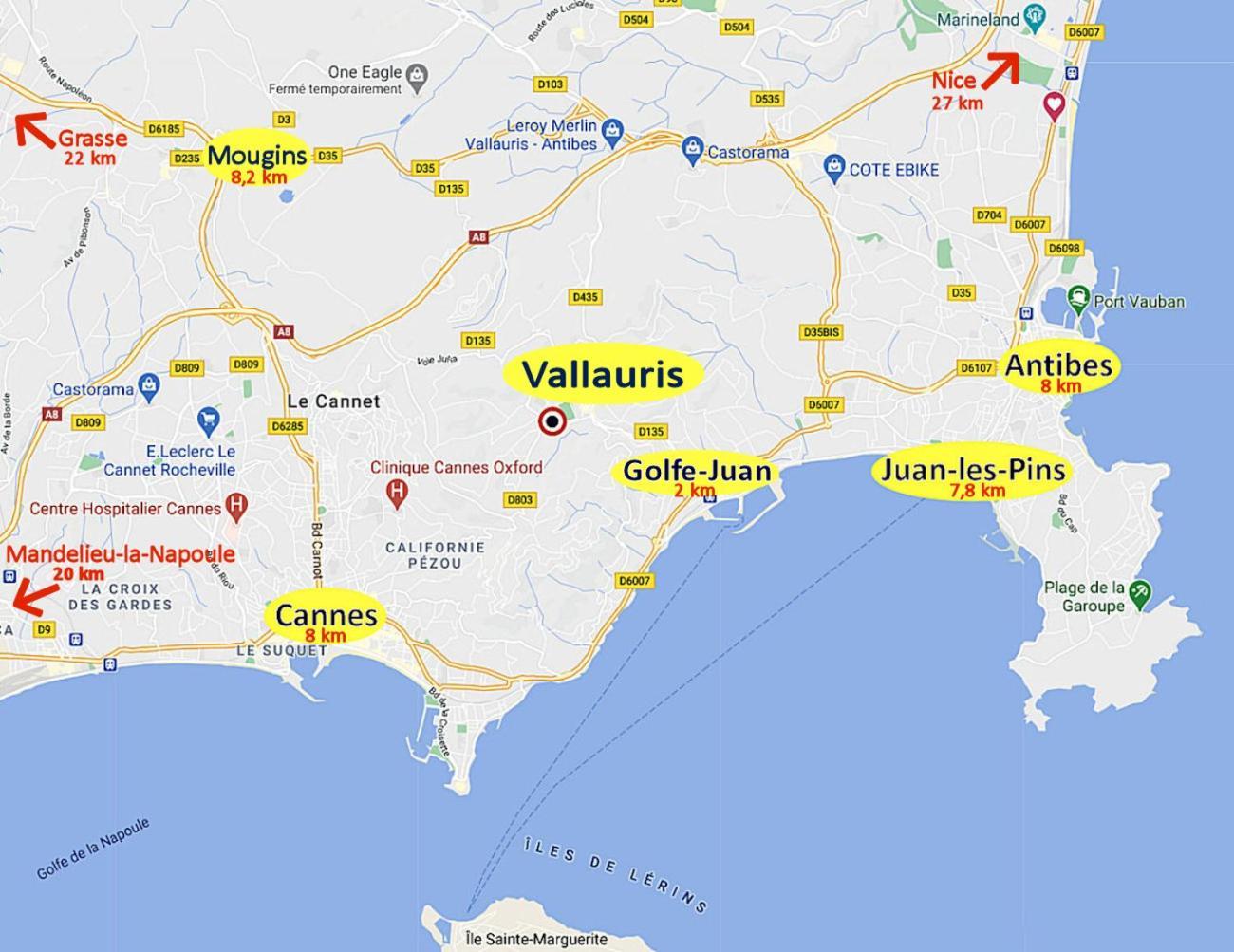 Cosy, Wi-Fi, Jardin & Parking, Jasmins Studio En Cote-D'Azur Vallauris Zewnętrze zdjęcie
